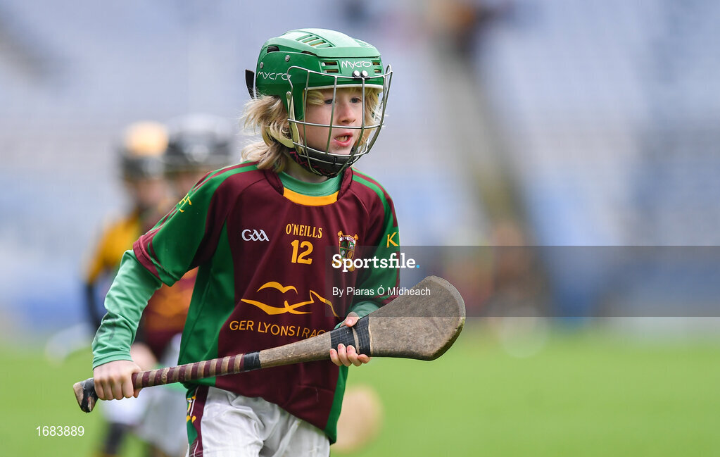 14 April 2019; Tom McVann of Kiltale, Co Meath, during the Littlewoods Ireland Go Games Provincial Days in Croke Park. This year over 6,000 boys and girls aged between six and twelve represented their clubs in a series of mini blitzes and just like their heroes got to play in Croke Park. Photo by Piaras Ó Mídheach/Sportsfile