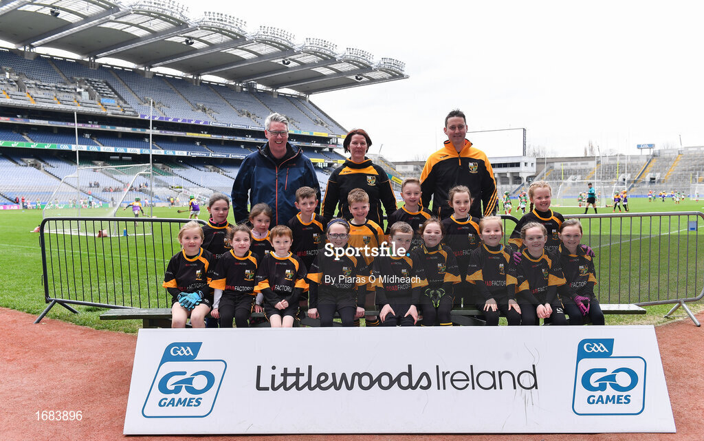 14 April 2019; The Nobber, Co Meath, team at the Littlewoods Ireland Go Games Provincial Days in Croke Park. This year over 6,000 boys and girls aged between six and twelve represented their clubs in a series of mini blitzes and just like their heroes got to play in Croke Park. Photo by Piaras Ó Mídheach/Sportsfile