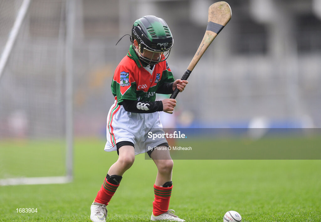 14 April 2019; Seán Gann of The Rower Inistioge, Co Kilkenny, in action against Faythe Harriers, Co Wexford, during the Littlewoods Ireland Go Games Provincial Days in Croke Park. This year over 6,000 boys and girls aged between six and twelve represented their clubs in a series of mini blitzes and just like their heroes got to play in Croke Park. Photo by Piaras Ó Mídheach/Sportsfile