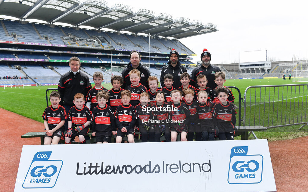 14 April 2019; The Wanderers, Co Dublin, team at the Littlewoods Ireland Go Games Provincial Days in Croke Park. This year over 6,000 boys and girls aged between six and twelve represented their clubs in a series of mini blitzes and just like their heroes got to play in Croke Park. Photo by Piaras Ó Mídheach/Sportsfile