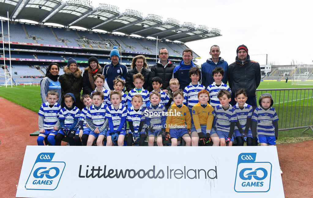 14 April 2019; The Beann Eadair, Howth, Co Dublin, team at the Littlewoods Ireland Go Games Provincial Days in Croke Park. This year over 6,000 boys and girls aged between six and twelve represented their clubs in a series of mini blitzes and just like their heroes got to play in Croke Park. Photo by Piaras Ó Mídheach/Sportsfile