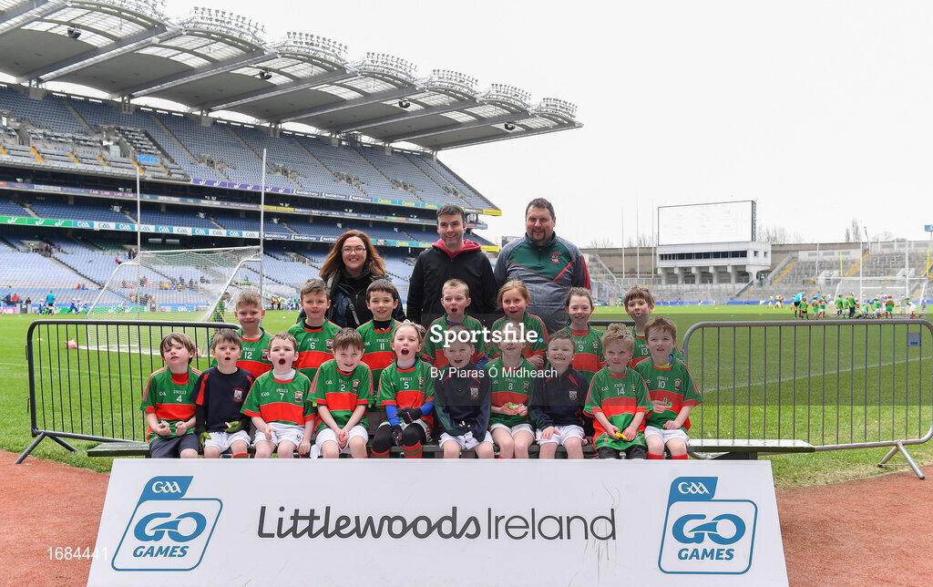 14 April 2019; The Seán McDermotts, Co Louth, team at the Littlewoods Ireland Go Games Provincial Days in Croke Park. This year over 6,000 boys and girls aged between six and twelve represented their clubs in a series of mini blitzes and just like their heroes got to play in Croke Park. Photo by Piaras Ó Mídheach/Sportsfile