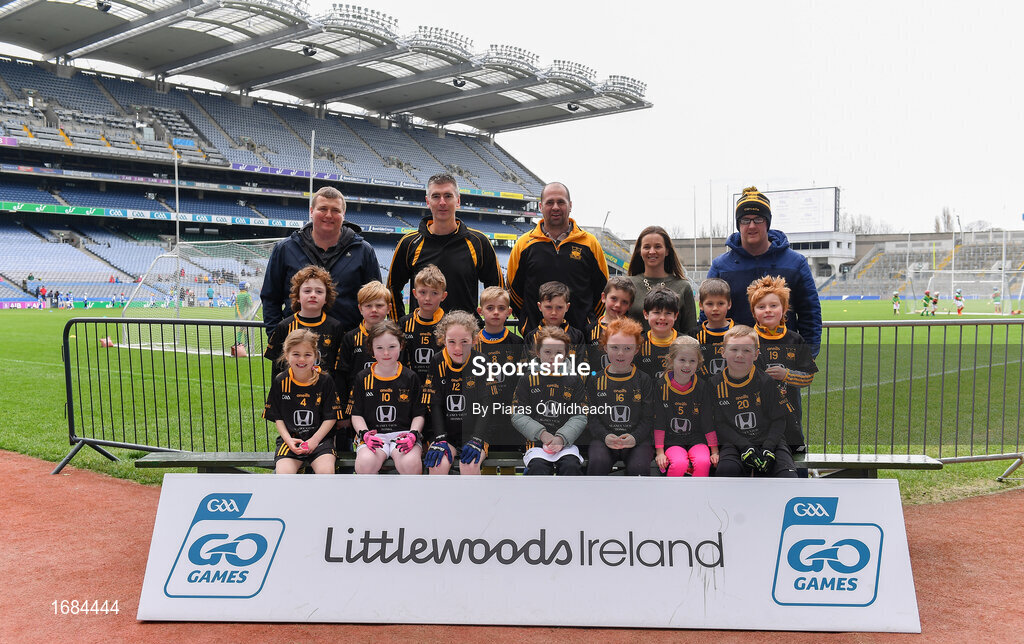 14 April 2019; The Adamstown, Co Wexford, team at the Littlewoods Ireland Go Games Provincial Days in Croke Park. This year over 6,000 boys and girls aged between six and twelve represented their clubs in a series of mini blitzes and just like their heroes got to play in Croke Park. Photo by Piaras Ó Mídheach/Sportsfile