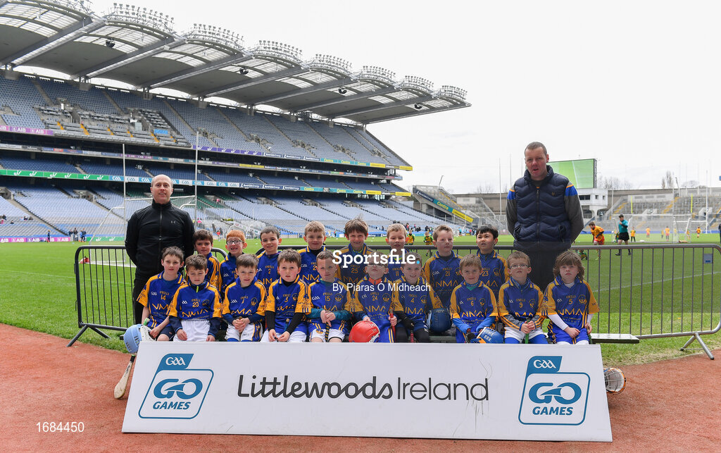 14 April 2019; The Rosslare, Co Wexford, team at the Littlewoods Ireland Go Games Provincial Days in Croke Park. This year over 6,000 boys and girls aged between six and twelve represented their clubs in a series of mini blitzes and just like their heroes got to play in Croke Park. Photo by Piaras Ó Mídheach/Sportsfile