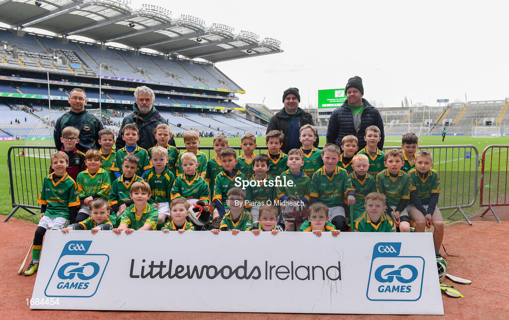 14 April 2019; The Clonkill, Co Westmeath, team at the Littlewoods Ireland Go Games Provincial Days in Croke Park. This year over 6,000 boys and girls aged between six and twelve represented their clubs in a series of mini blitzes and just like their heroes got to play in Croke Park. Photo by Piaras Ó Mídheach/Sportsfile