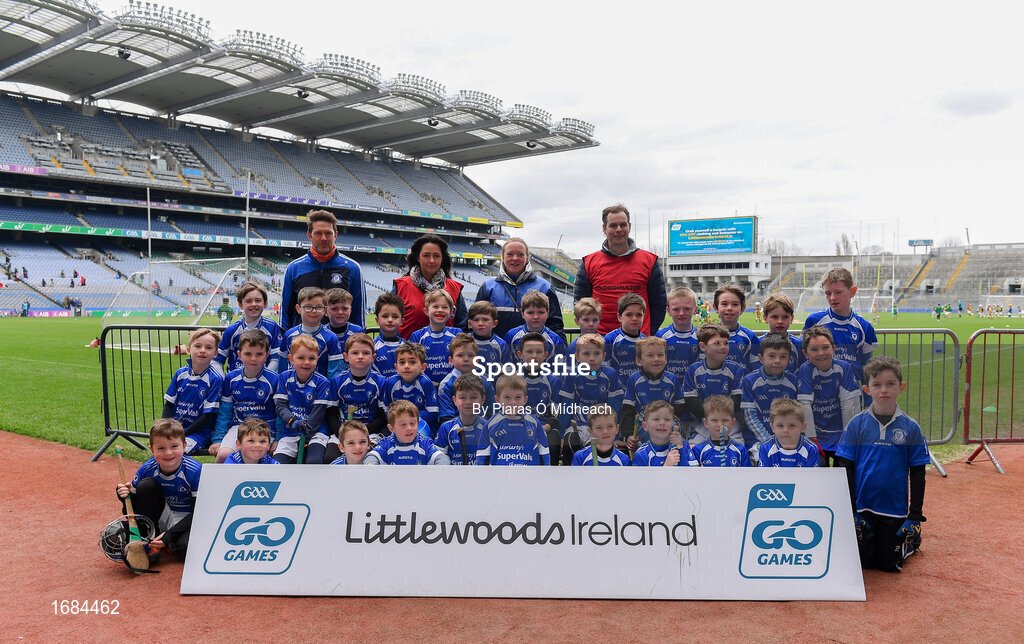 14 April 2019; The Skerries Harps, Co Dublin, team at the Littlewoods Ireland Go Games Provincial Days in Croke Park. This year over 6,000 boys and girls aged between six and twelve represented their clubs in a series of mini blitzes and just like their heroes got to play in Croke Park. Photo by Piaras Ó Mídheach/Sportsfile