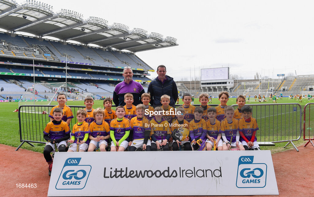 14 April 2019; The Faythe Harriers, Co Wexford, team at the Littlewoods Ireland Go Games Provincial Days in Croke Park. This year over 6,000 boys and girls aged between six and twelve represented their clubs in a series of mini blitzes and just like their heroes got to play in Croke Park. Photo by Piaras Ó Mídheach/Sportsfile