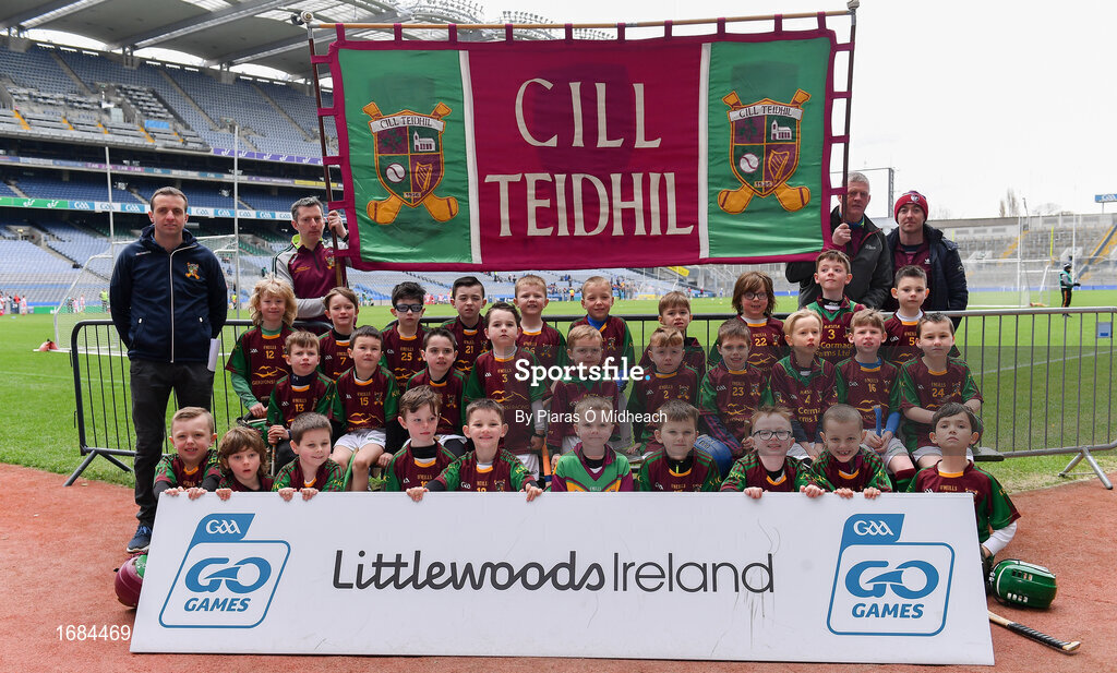 14 April 2019; The Kiltale, Co Meath, team at the Littlewoods Ireland Go Games Provincial Days in Croke Park. This year over 6,000 boys and girls aged between six and twelve represented their clubs in a series of mini blitzes and just like their heroes got to play in Croke Park. Photo by Piaras Ó Mídheach/Sportsfile