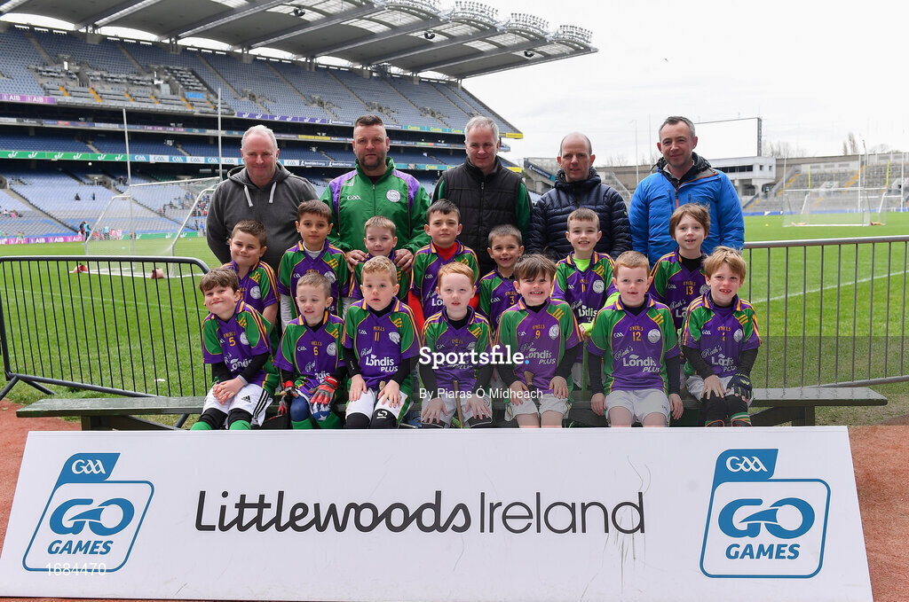 14 April 2019; The Setanta, Co Carlow, team at the Littlewoods Ireland Go Games Provincial Days in Croke Park. This year over 6,000 boys and girls aged between six and twelve represented their clubs in a series of mini blitzes and just like their heroes got to play in Croke Park. Photo by Piaras Ó Mídheach/Sportsfile