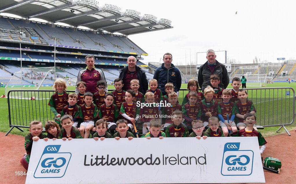 14 April 2019; The Kiltale, Co Meath, team at the Littlewoods Ireland Go Games Provincial Days in Croke Park. This year over 6,000 boys and girls aged between six and twelve represented their clubs in a series of mini blitzes and just like their heroes got to play in Croke Park. Photo by Piaras Ó Mídheach/Sportsfile