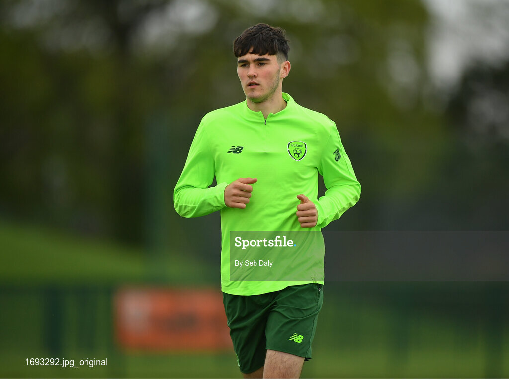 30 April 2019; Luke Tunrer during a Republic of Ireland U17's training session at the FAI National Training Centre in Abbotstown, Dublin. Photo by Seb Daly/Sportsfile