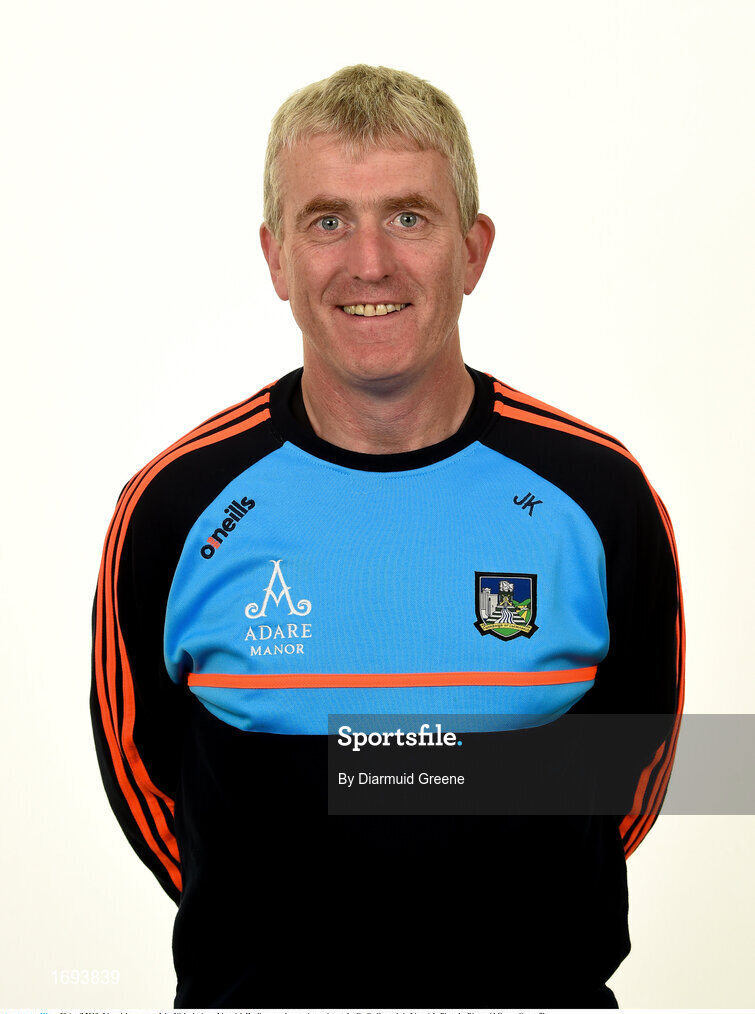 30 April 2019; Limerick manager John Kiely during a Limerick Hurling squad portraits session at the Gaelic Grounds in Limerick. Photo by Diarmuid Greene/Sportsfile