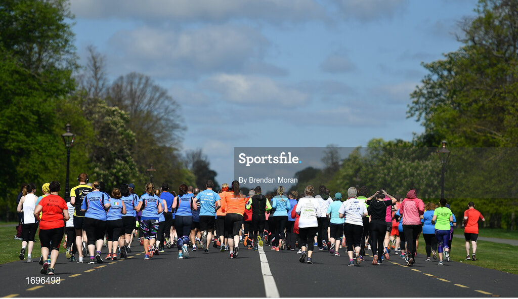 4 May 2019; Competitors at the Irish Runner 5k in conjunction with the AAI National 5k Championships, Phoenix Park in Dublin. Photo by Brendan Moran/Sportsfile