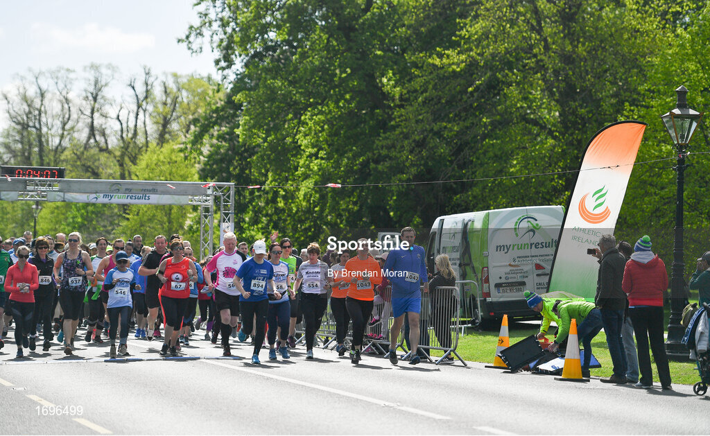 4 May 2019; Competitors at the Irish Runner 5k in conjunction with the AAI National 5k Championships, Phoenix Park in Dublin. Photo by Brendan Moran/Sportsfile