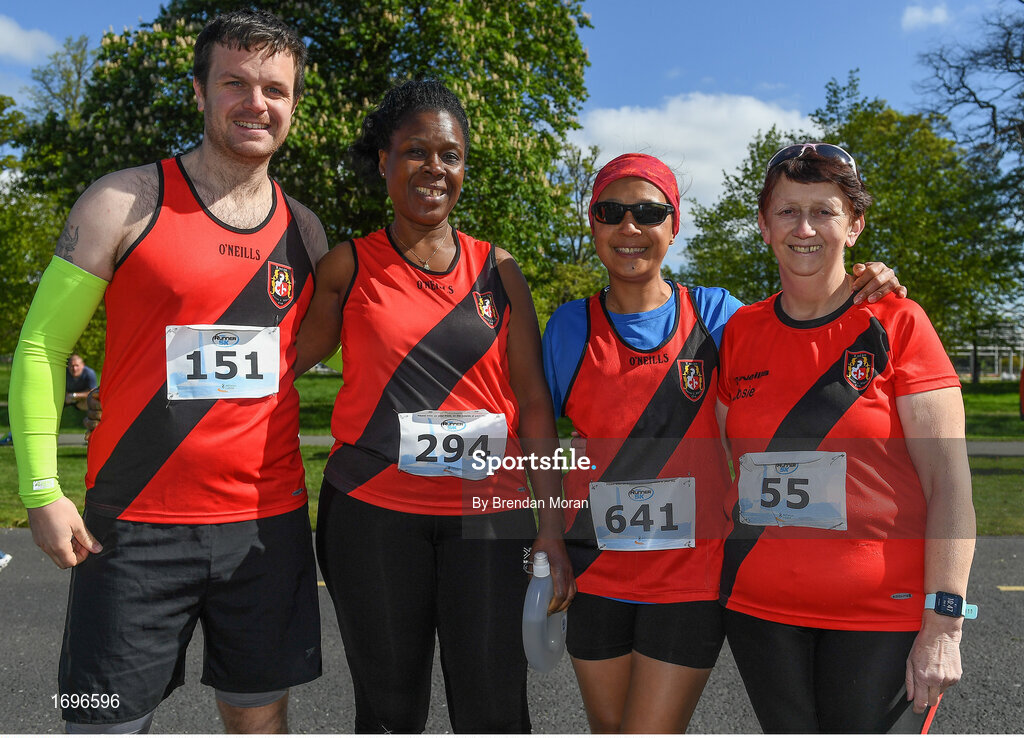 4 May 2019; Participants from Lucan Harriers A.C., Dublin competing at the Irish Runner 5k in conjunction with the AAI National 5k Championships, Phoenix Park in Dublin. Photo by Brendan Moran/Sportsfile