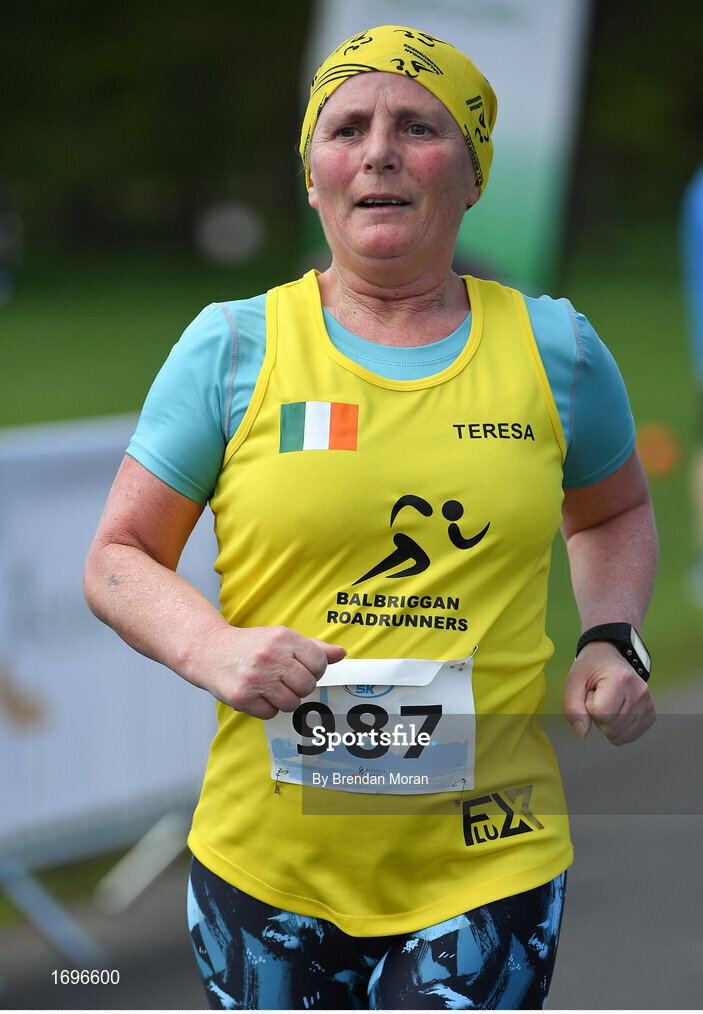 4 May 2019; Teresa Taaffe competing at the Irish Runner 5k in conjunction with the AAI National 5k Championships, Phoenix Park in Dublin. Photo by Brendan Moran/Sportsfile