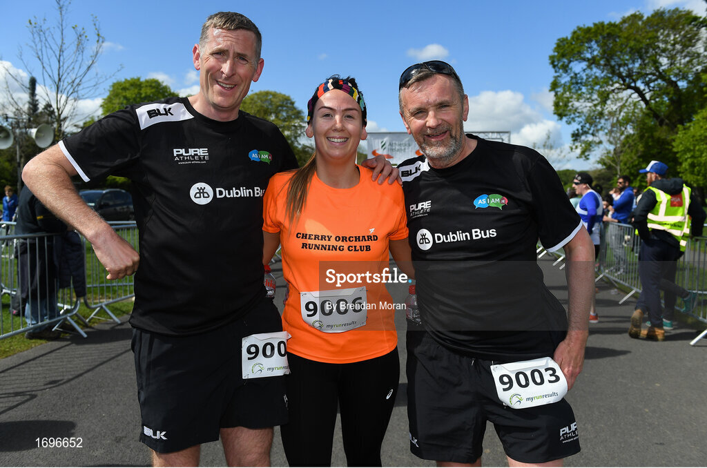 4 May 2019; Participants after competing at the Irish Runner 5k in conjunction with the AAI National 5k Championships, Phoenix Park in Dublin. Photo by Brendan Moran/Sportsfile