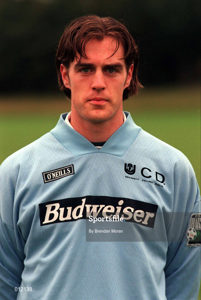 5 October 1997; Aidan Lynch of UCD prior to the Harp Lager National League Premier Division match between St Patrick's Athletic and UCD at Richmond Park in Dublin. Photo by Brendan Moran/Sportsfile
