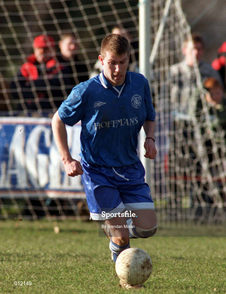 15 February 1996; Alan Reynolds of Waterford United during the Bord Gáis League Cup second round replay match between Wayside Celtic and Waterford United at the Golden Ball in Kilternan, Dublin. Photo by Brendan Moran/Sportsfile