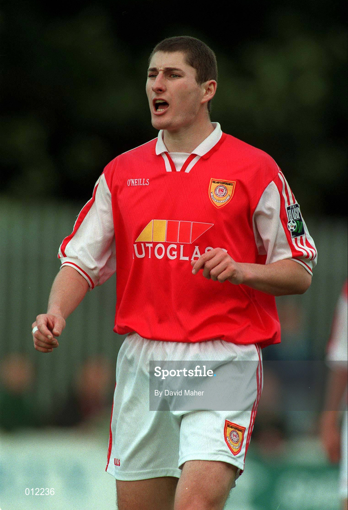 5 October 1997; Colin Hawkins of St Patrick's Athletic during the Harp Lager National League Premier Division match between St Patrick's Athletic and UCD at Richmond Park in Dublin. Photo by David Maher/Sportsfile