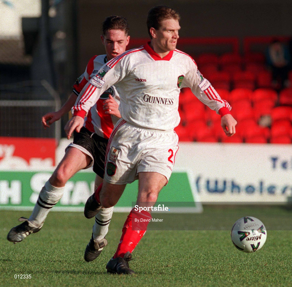 29 November 1998; Declan Daly of Cork City during the Harp Lager National League Premier Division match between Derry City and Cork City at the Brandywell Stadium in Derry. Photo by David Maher/Sportsfile