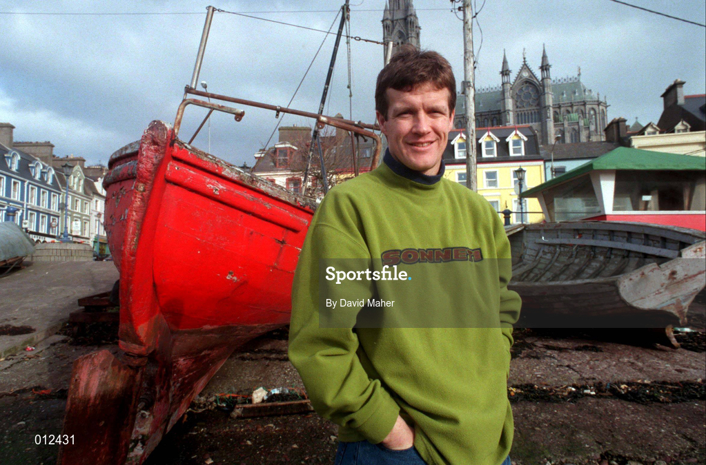 27 February 1998; Cobh Ramblers player/manager Ian Butterworth during a feature on Cobh Ramblers Football Club in Cobh, Cork. Photo by David Maher/Sportsfile