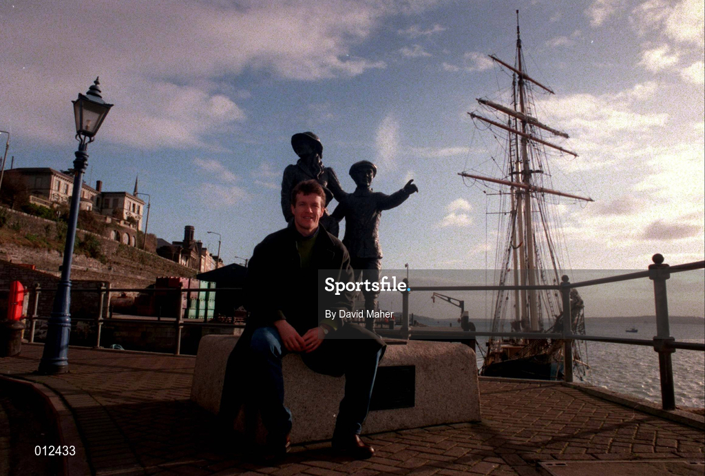 27 February 1998; Cobh Ramblers player/manager Ian Butterworth during a feature on Cobh Ramblers Football Club in Cobh, Cork. Photo by David Maher/Sportsfile