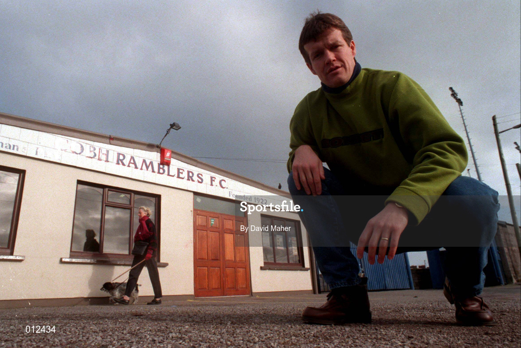 27 February 1998; Cobh Ramblers player/manager Ian Butterworth during a feature on Cobh Ramblers in Cobh, Cork. Photo by David Maher/Sportsfile