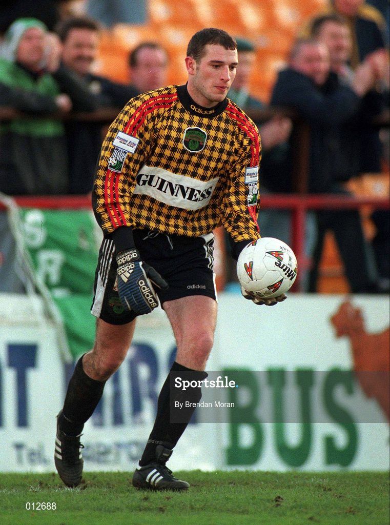 9 November 1997; Noel Mooney of Cork City during the Harp Lager National League Premier Division match between Shamrock Rovers and Cork City at Tolka Park in Dublin. Photo by Brendan Moran/Sportsfile