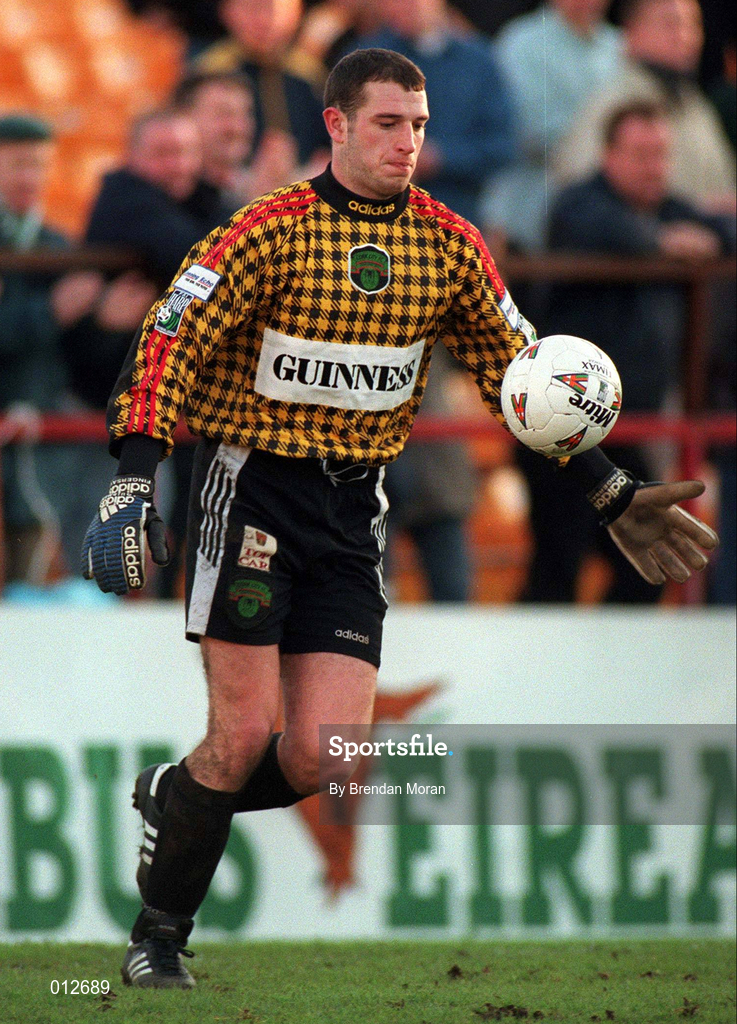 9 November 1997; Noel Mooney of Cork City during the Harp Lager National League Premier Division match between Shamrock Rovers and Cork City at Tolka Park in Dublin. Photo by Brendan Moran/Sportsfile