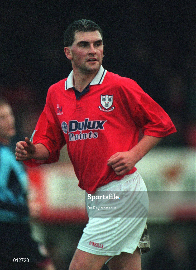 8 December 1996; Pat Morley of Shelbourne during the Bord Gáis National League Premier Division match between Shelbourne and Sligo Rovers at Tolka Park in Dublin. Photo by Ray McManus/Sportsfile