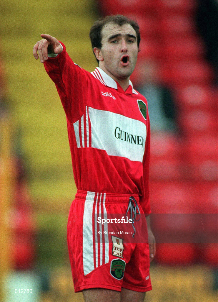 9 November 1997; Philip Long of Cork City during the Harp Lager National League Premier Division match between Shamrock Rovers and Cork City at Tolka Park in Dublin. Photo by Brendan Moran/Sportsfile