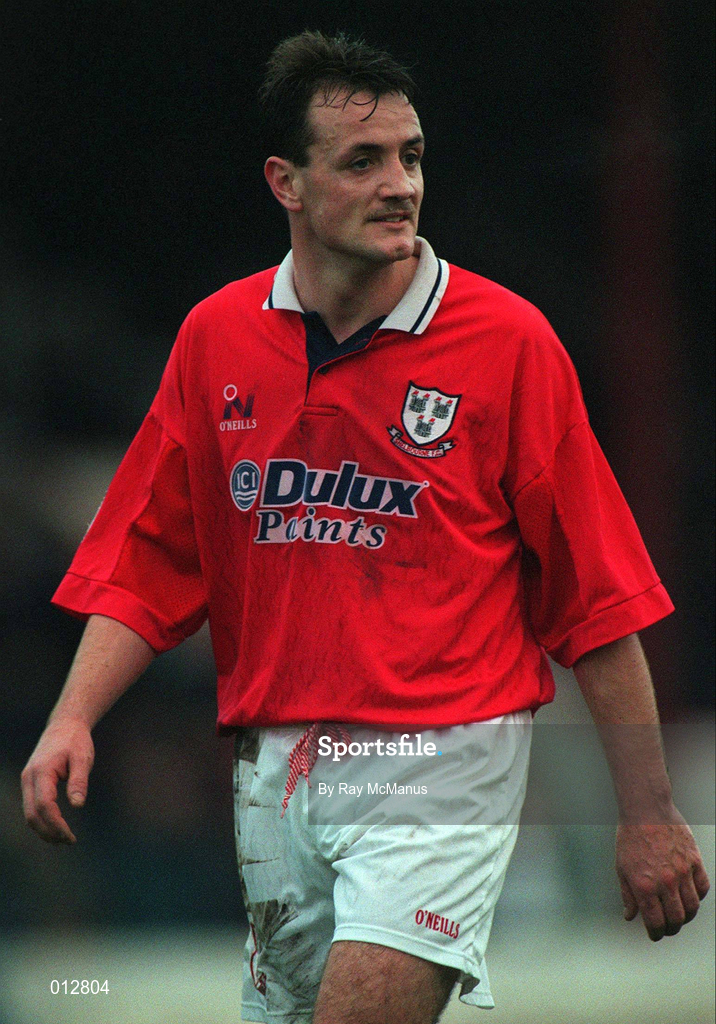 8 December 1996; Stephen Geoghegan of Shelbourne during the Bord Gáis National League Premier Division match between Shelbourne and Sligo Rovers at Tolka Park in Dublin. Photo by Ray McManus/Sportsfile