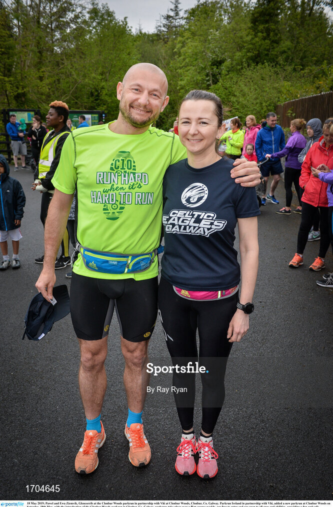 18 May 2019; Pawel and Ewa Ziemvik, Glencorrib at the Clonbur Woods parkrun in partnership with Vhi at Clonbur Woods, Clonbur, Co. Galway. Parkrun Ireland in partnership with Vhi, added a new parkrun at Clonbur Woods on Saturday, 18th May, with the introduction of the Clonbur Woods parkrun in Clonbur, Co. Galway. Parkruns take place over a 5km course weekly, are free to enter and are open to all ages and abilities, providing a fun and safe environment to enjoy exercise. To register for a parkrun near you visit www.parkrun.ie. Photo by Ray Ryan/Sportsfile