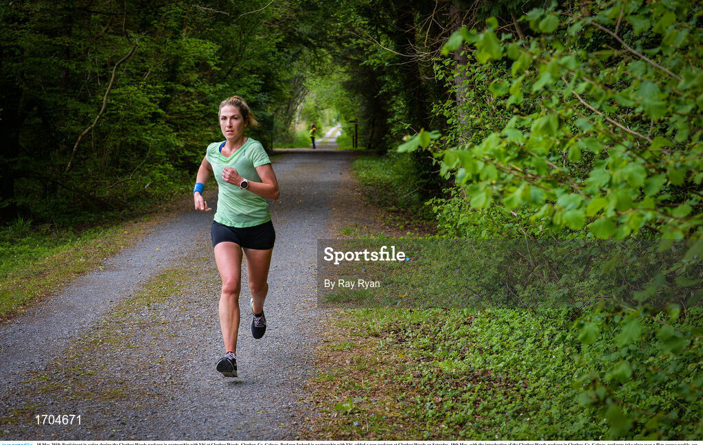 18 May 2019; Participant in action during the Clonbur Woods parkrun in partnership with Vhi at Clonbur Woods, Clonbur, Co. Galway. Parkrun Ireland in partnership with Vhi, added a new parkrun at Clonbur Woods on Saturday, 18th May, with the introduction of the Clonbur Woods parkrun in Clonbur, Co. Galway. Parkruns take place over a 5km course weekly, are free to enter and are open to all ages and abilities, providing a fun and safe environment to enjoy exercise. To register for a parkrun near you visit www.parkrun.ie. Photo by Ray Ryan/Sportsfile