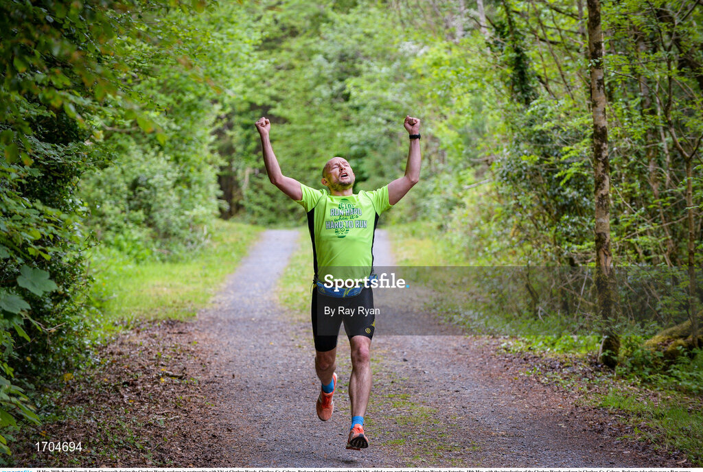 18 May 2019; Pawel Ziemvik from Glencorrib during the Clonbur Woods parkrun in partnership with Vhi at Clonbur Woods, Clonbur, Co. Galway. Parkrun Ireland in partnership with Vhi, added a new parkrun at Clonbur Woods on Saturday, 18th May, with the introduction of the Clonbur Woods parkrun in Clonbur, Co. Galway. Parkruns take place over a 5km course weekly, are free to enter and are open to all ages and abilities, providing a fun and safe environment to enjoy exercise. To register for a parkrun near you visit www.parkrun.ie. Photo by Ray Ryan/Sportsfile