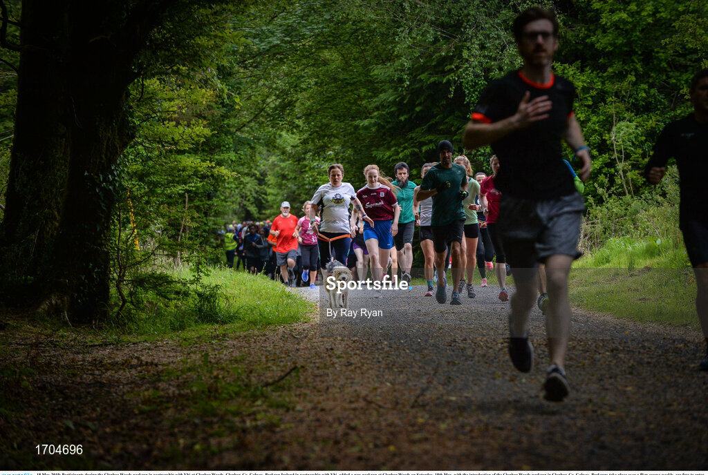 18 May 2019; Participants during the Clonbur Woods parkrun in partnership with Vhi at Clonbur Woods, Clonbur, Co. Galway. Parkrun Ireland in partnership with Vhi, added a new parkrun at Clonbur Woods on Saturday, 18th May, with the introduction of the Clonbur Woods parkrun in Clonbur, Co. Galway. Parkruns take place over a 5km course weekly, are free to enter and are open to all ages and abilities, providing a fun and safe environment to enjoy exercise. To register for a parkrun near you visit www.parkrun.ie. Photo by Ray Ryan/Sportsfile