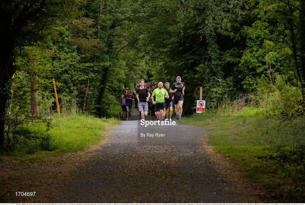 18 May 2019; Participants during the Clonbur Woods parkrun in partnership with Vhi at Clonbur Woods, Clonbur, Co. Galway. Parkrun Ireland in partnership with Vhi, added a new parkrun at Clonbur Woods on Saturday, 18th May, with the introduction of the Clonbur Woods parkrun in Clonbur, Co. Galway. Parkruns take place over a 5km course weekly, are free to enter and are open to all ages and abilities, providing a fun and safe environment to enjoy exercise. To register for a parkrun near you visit www.parkrun.ie. Photo by Ray Ryan/Sportsfile
