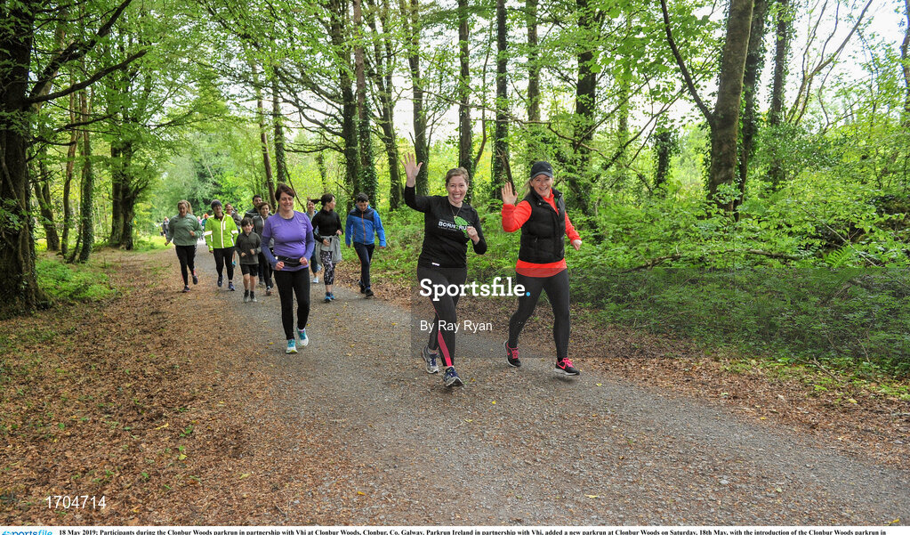18 May 2019; Participants during the Clonbur Woods parkrun in partnership with Vhi at Clonbur Woods, Clonbur, Co. Galway. Parkrun Ireland in partnership with Vhi, added a new parkrun at Clonbur Woods on Saturday, 18th May, with the introduction of the Clonbur Woods parkrun in Clonbur, Co. Galway. Parkruns take place over a 5km course weekly, are free to enter and are open to all ages and abilities, providing a fun and safe environment to enjoy exercise. To register for a parkrun near you visit www.parkrun.ie. Photo by Ray Ryan/Sportsfile