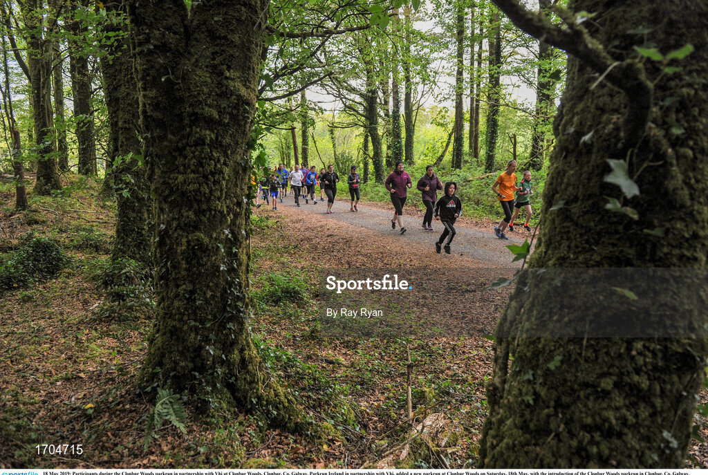 18 May 2019; Participants during the Clonbur Woods parkrun in partnership with Vhi at Clonbur Woods, Clonbur, Co. Galway. Parkrun Ireland in partnership with Vhi, added a new parkrun at Clonbur Woods on Saturday, 18th May, with the introduction of the Clonbur Woods parkrun in Clonbur, Co. Galway. Parkruns take place over a 5km course weekly, are free to enter and are open to all ages and abilities, providing a fun and safe environment to enjoy exercise. To register for a parkrun near you visit www.parkrun.ie. Photo by Ray Ryan/Sportsfile
