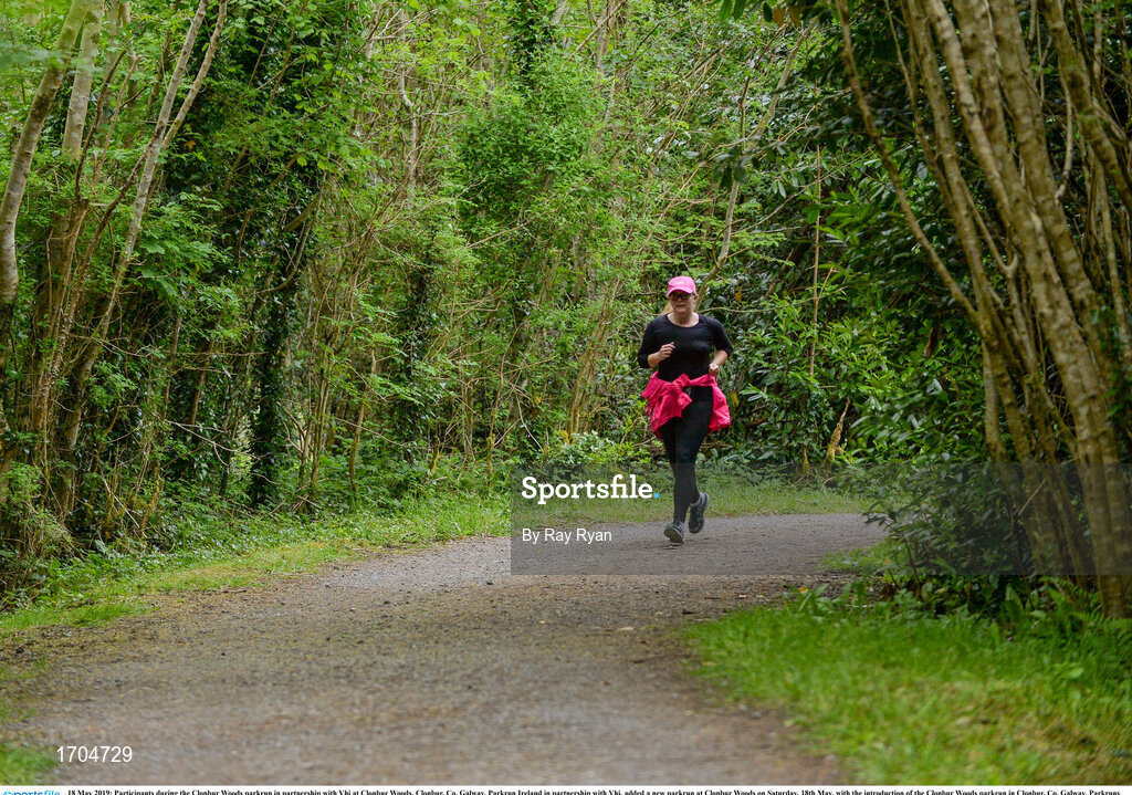 18 May 2019; Participants during the Clonbur Woods parkrun in partnership with Vhi at Clonbur Woods, Clonbur, Co. Galway. Parkrun Ireland in partnership with Vhi, added a new parkrun at Clonbur Woods on Saturday, 18th May, with the introduction of the Clonbur Woods parkrun in Clonbur, Co. Galway. Parkruns take place over a 5km course weekly, are free to enter and are open to all ages and abilities, providing a fun and safe environment to enjoy exercise. To register for a parkrun near you visit www.parkrun.ie. Photo by Ray Ryan/Sportsfile