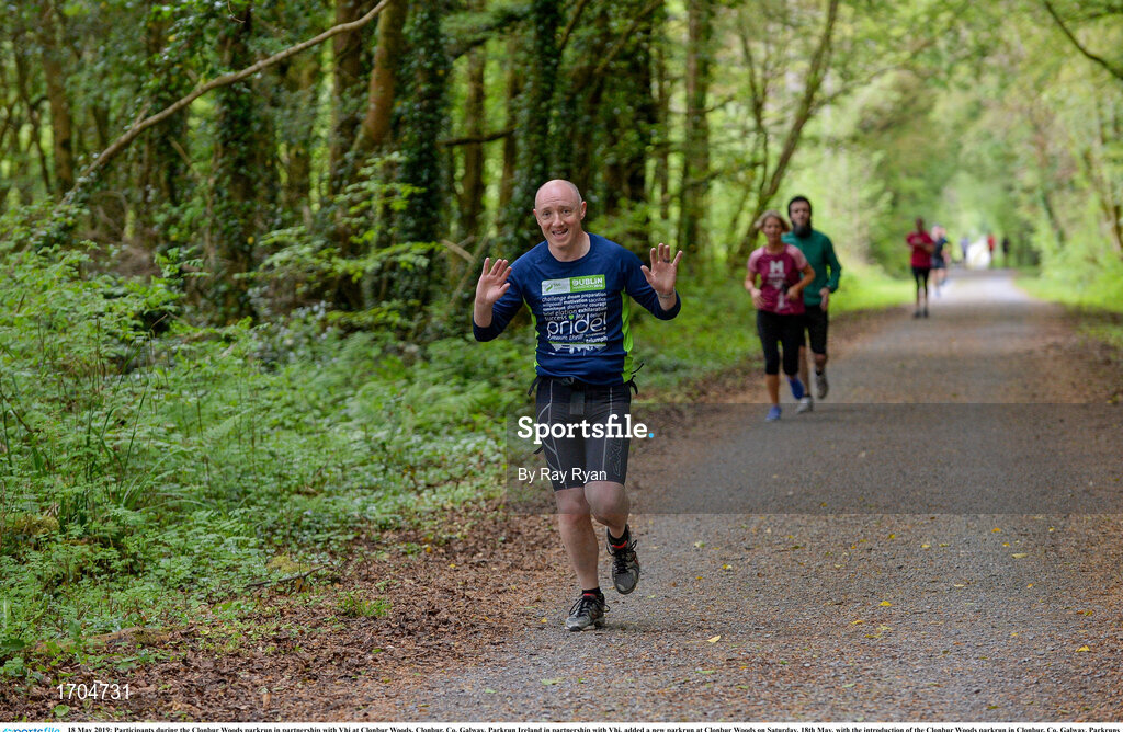 18 May 2019; Participants during the Clonbur Woods parkrun in partnership with Vhi at Clonbur Woods, Clonbur, Co. Galway. Parkrun Ireland in partnership with Vhi, added a new parkrun at Clonbur Woods on Saturday, 18th May, with the introduction of the Clonbur Woods parkrun in Clonbur, Co. Galway. Parkruns take place over a 5km course weekly, are free to enter and are open to all ages and abilities, providing a fun and safe environment to enjoy exercise. To register for a parkrun near you visit www.parkrun.ie. Photo by Ray Ryan/Sportsfile