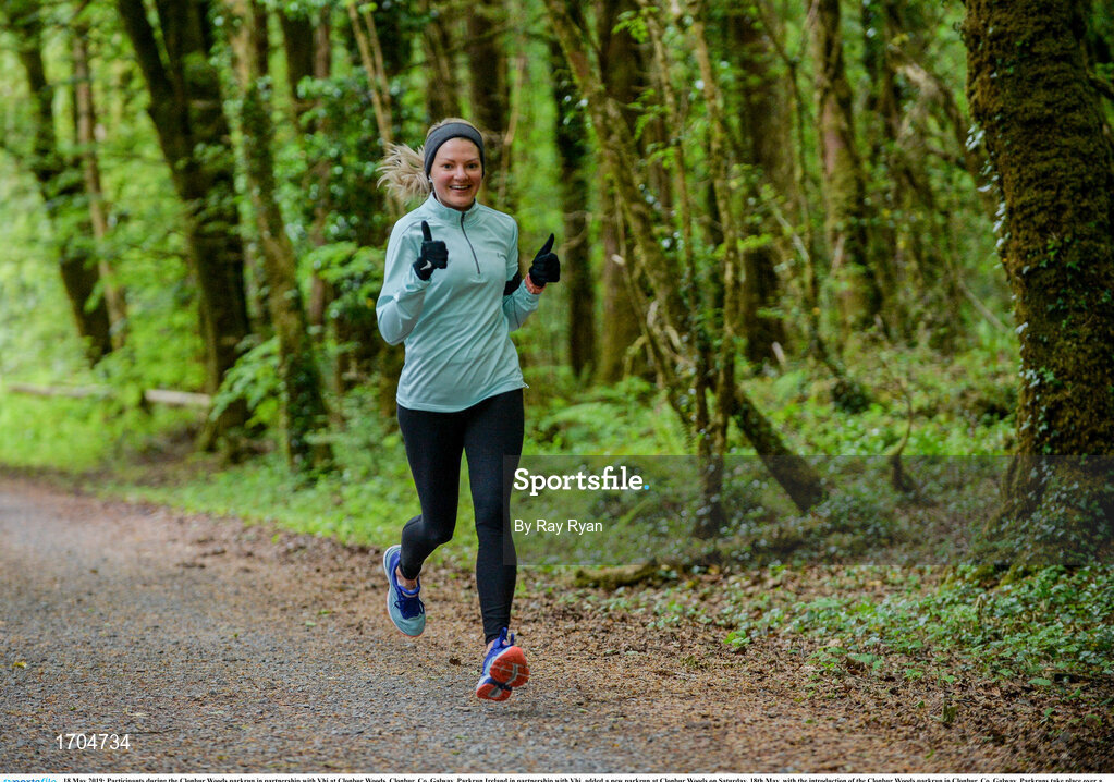 18 May 2019; Participants during the Clonbur Woods parkrun in partnership with Vhi at Clonbur Woods, Clonbur, Co. Galway. Parkrun Ireland in partnership with Vhi, added a new parkrun at Clonbur Woods on Saturday, 18th May, with the introduction of the Clonbur Woods parkrun in Clonbur, Co. Galway. Parkruns take place over a 5km course weekly, are free to enter and are open to all ages and abilities, providing a fun and safe environment to enjoy exercise. To register for a parkrun near you visit www.parkrun.ie. Photo by Ray Ryan/Sportsfile