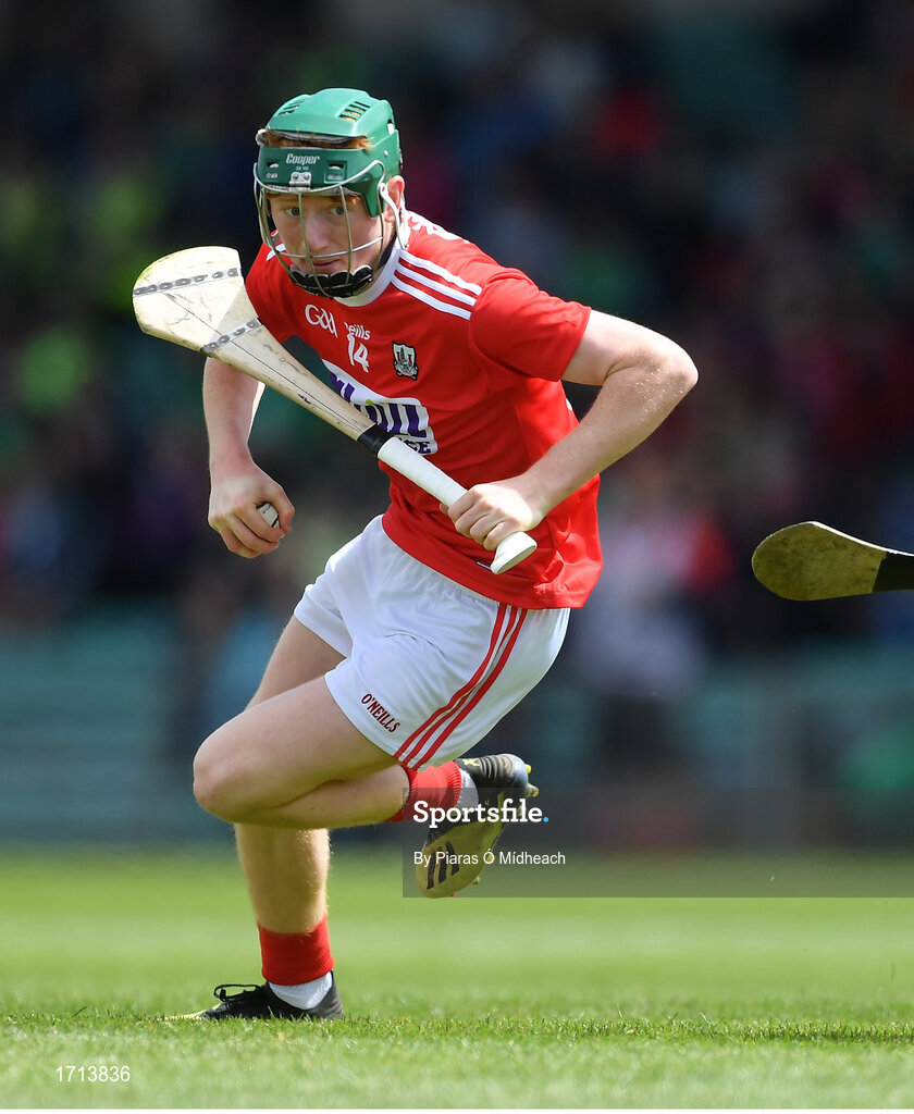 19 May 2019; Jack Cahalane of Cork during the Electric Ireland Munster Minor Hurling Championship match between Limerick and Cork at the LIT Gaelic Grounds in Limerick. Photo by Piaras Ó Mídheach/Sportsfile