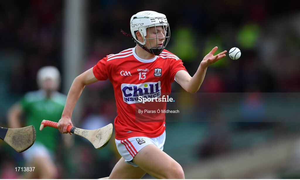 19 May 2019; Colin McCarthy of Cork during the Electric Ireland Munster Minor Hurling Championship match between Limerick and Cork at the LIT Gaelic Grounds in Limerick. Photo by Piaras Ó Mídheach/Sportsfile