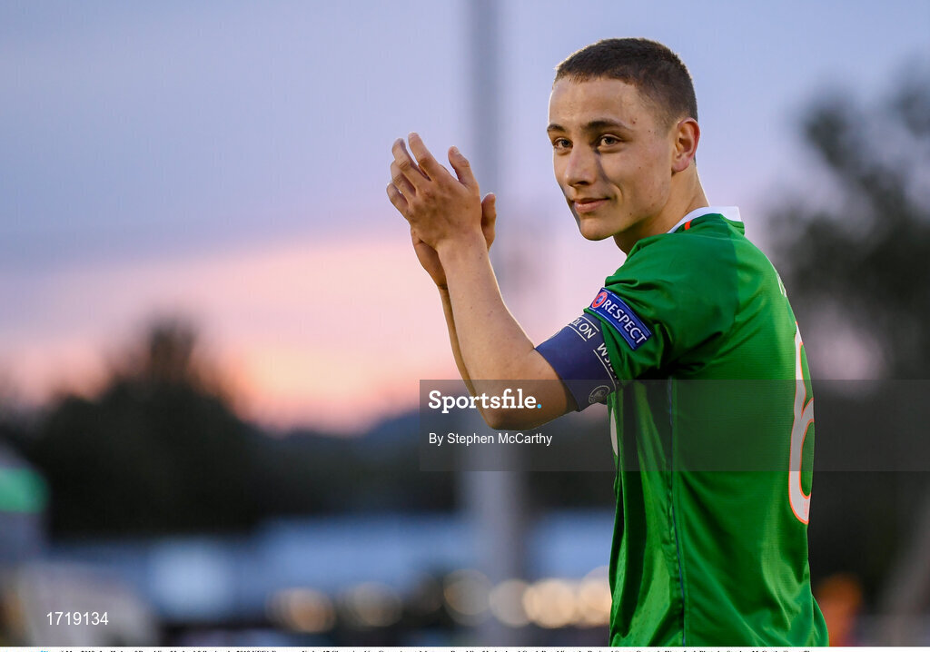 6 May 2019; Joe Hodge of Republic of Ireland following the 2019 UEFA European Under-17 Championships Group A match between Republic of Ireland and Czech Republic at the Regional Sports Centre in Waterford. Photo by Stephen McCarthy/Sportsfile