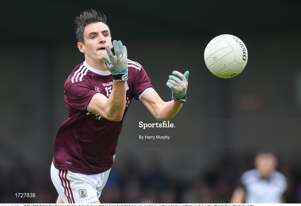 19 May 2019; Padraic Éoin Ó Currin of Galway during the Connacht GAA Junior Football Championship match between Sligo and Galway at Markievicz Park in Sligo. Photo by Harry Murphy/Sportsfile