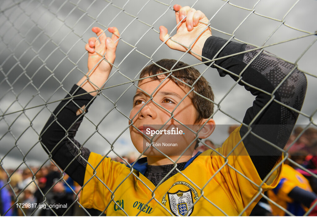 16 June 2019; Clare Supporter Jack Ryan ahead of the Munster GAA Hurling Senior Championship Round 5 match between Clare and Cork at Cusack Park in Ennis, Clare. Photo by Eóin Noonan/Sportsfile