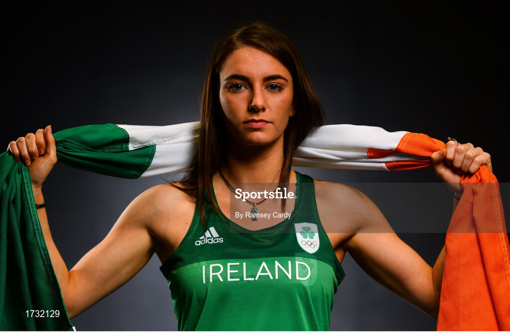 7 June 2019; Team Ireland athlete Kelly McGrory prepares for competition at the European Games in Minsk at the Sport Ireland Institute in Abbotstown, Dublin. Photo by Ramsey Cardy/Sportsfile