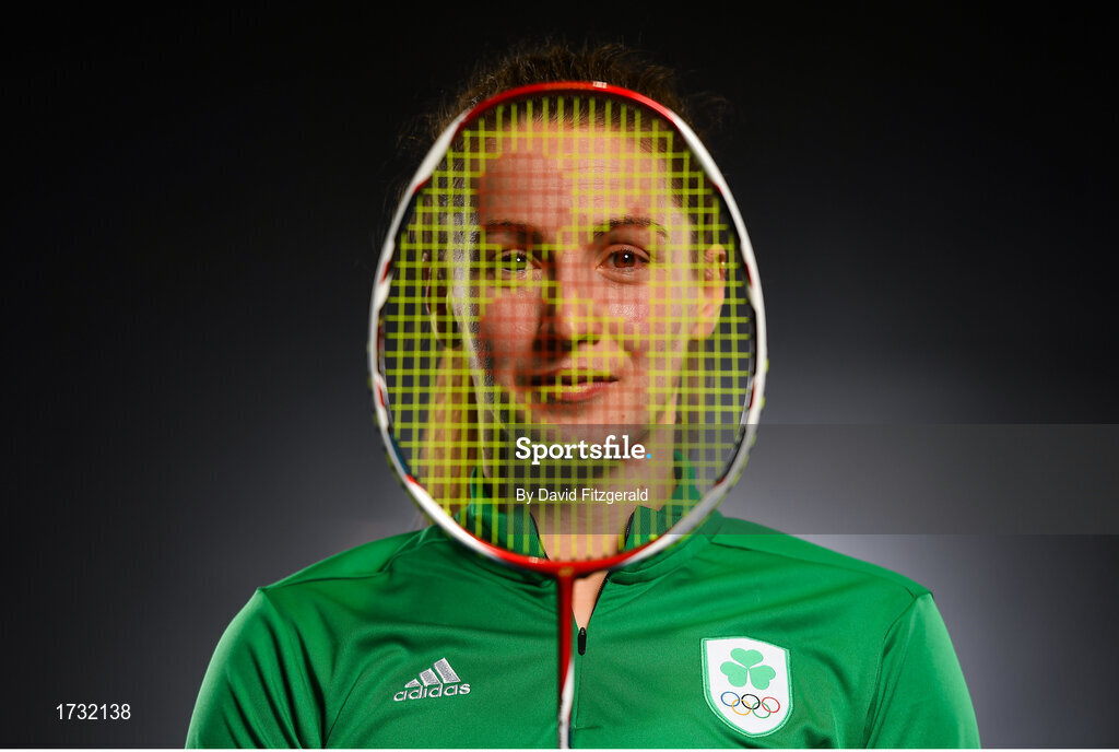 7 June 2019; Team Ireland badminton player Chloe Magee after being announced as the Ireland flagbearer at the European Games in Minsk, at the Sport Ireland Institute in Abbotstown, Dublin. Photo by David Fitzgerald/Sportsfile